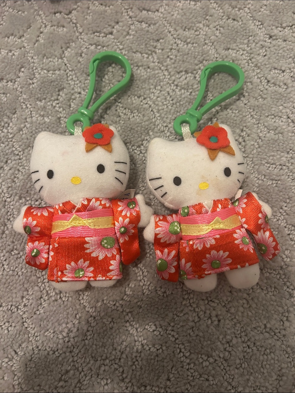 Hello Kitty Red Floral Kimono Keychains